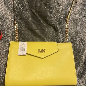 Michael Kors yellow clutch XBody